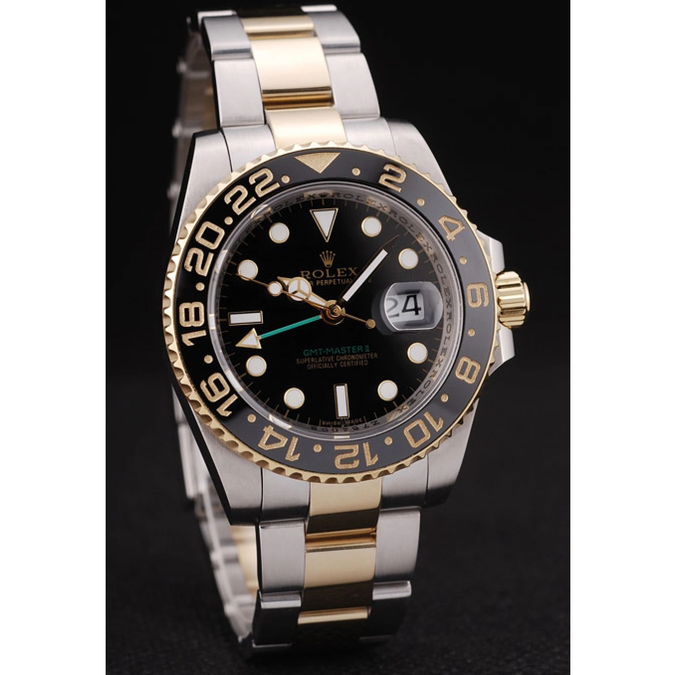 GMT 98229 Black Dial Bezel Master Rolex Ceramic Black II 1016